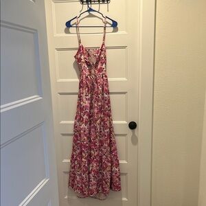 Floral Pink Maxi Dress